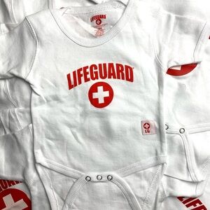 NWOT 24pc Bundle Lot of Life Guard Graphic Baby One Piece Bodysuits 6-18 Months